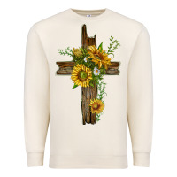 Sandshell sunflower cross Premium Sweatshirt - texasbilliewilder