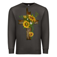 Smoke sunflower cross Premium Sweatshirt - texasbilliewilder