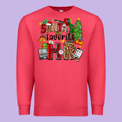 Santa's Favorite Hr Premium Sweatshirt Designed By Zillion Design Studio