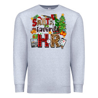 Heather Grey santa's favorite hr Premium Sweatshirt - Zillion Design Studio