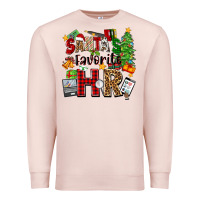 Pale Pink santa's favorite hr Premium Sweatshirt - Zillion Design Studio