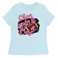 Baby Blue cheer for the cure Ladies Tee - BarkalooDesign