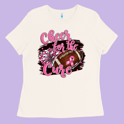 Cheer For The Cure Ladies Tee Designed By Barkaloodesign