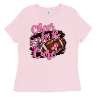 Bubblegum Pink cheer for the cure Ladies Tee - BarkalooDesign