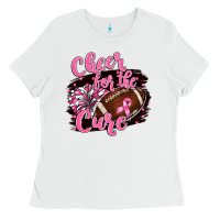 White cheer for the cure Ladies Tee - BarkalooDesign