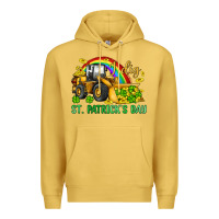 Antique Gold i dig st patrick s day bulldozer Premium Hoodie - JahusDesignShop