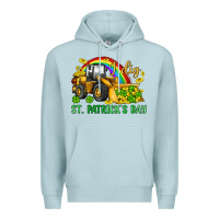 Blue Mist i dig st patrick s day bulldozer Premium Hoodie - JahusDesignShop