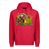 Cardinal i dig st patrick s day bulldozer Premium Hoodie - JahusDesignShop