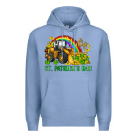 Colony Blue i dig st patrick s day bulldozer Premium Hoodie - JahusDesignShop