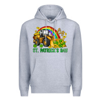 Heather Grey i dig st patrick s day bulldozer Premium Hoodie - JahusDesignShop
