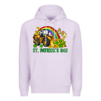 Lilac i dig st patrick s day bulldozer Premium Hoodie - JahusDesignShop