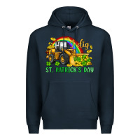 Navy i dig st patrick s day bulldozer Premium Hoodie - JahusDesignShop