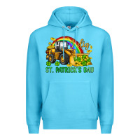 Ocean Blue i dig st patrick s day bulldozer Premium Hoodie - JahusDesignShop