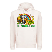 Pale Pink i dig st patrick s day bulldozer Premium Hoodie - JahusDesignShop
