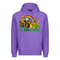Purple i dig st patrick s day bulldozer Premium Hoodie - JahusDesignShop