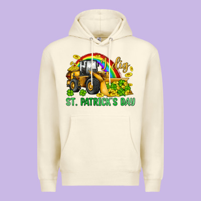 I Dig St Patrick S Day Bulldozer Premium Hoodie Designed By Jahusdesignshop