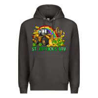 Smoke i dig st patrick s day bulldozer Premium Hoodie - JahusDesignShop