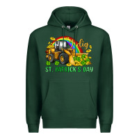 Sports Green i dig st patrick s day bulldozer Premium Hoodie - JahusDesignShop