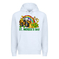 White i dig st patrick s day bulldozer Premium Hoodie - JahusDesignShop