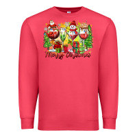 Cardinal merry christmas wine glasses Premium Sweatshirt - Zillion Design Studio