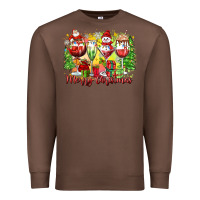 Chestnut merry christmas wine glasses Premium Sweatshirt - Zillion Design Studio