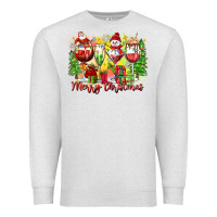 Oatmeal Heather merry christmas wine glasses Premium Sweatshirt - Zillion Design Studio