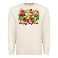 Sandshell merry christmas wine glasses Premium Sweatshirt - Zillion Design Studio
