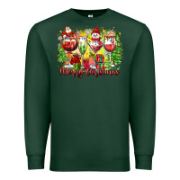 Sports Green merry christmas wine glasses Premium Sweatshirt - Zillion Design Studio