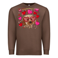 Chestnut Valentine's day cockapoo Premium Sweatshirt - RanaPortraitStore
