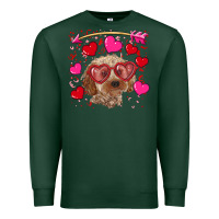 Sports Green Valentine's day cockapoo Premium Sweatshirt - RanaPortraitStore