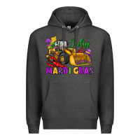 Charcoal Heather i dig mardi gras bulldozer Premium Hoodie - JahusDesignShop