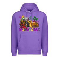 Purple i dig mardi gras bulldozer Premium Hoodie - JahusDesignShop
