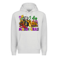 Dove Grey i dig mardi gras bulldozer Premium Hoodie - JahusDesignShop