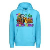 Ocean Blue i dig mardi gras bulldozer Premium Hoodie - JahusDesignShop