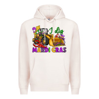 Pale Pink i dig mardi gras bulldozer Premium Hoodie - JahusDesignShop