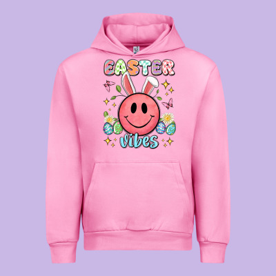 Easter Vibes Smiley Face Urban Hoodie Designed By Artiststas