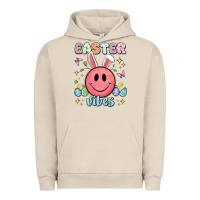 Pigment French Oak easter vibes smiley face Urban Hoodie - Artiststas
