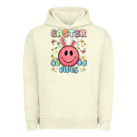 Pigment Pistachio easter vibes smiley face Urban Hoodie - Artiststas