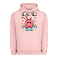 Pigment Salmon easter vibes smiley face Urban Hoodie - Artiststas