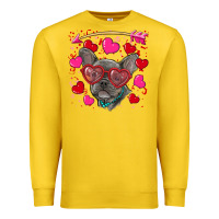 Lemon Valentine's day french bulldog puppy Premium Sweatshirt - RanaPortraitStore