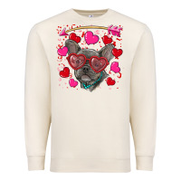 Sandshell Valentine's day french bulldog puppy Premium Sweatshirt - RanaPortraitStore