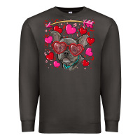 Smoke Valentine's day french bulldog puppy Premium Sweatshirt - RanaPortraitStore