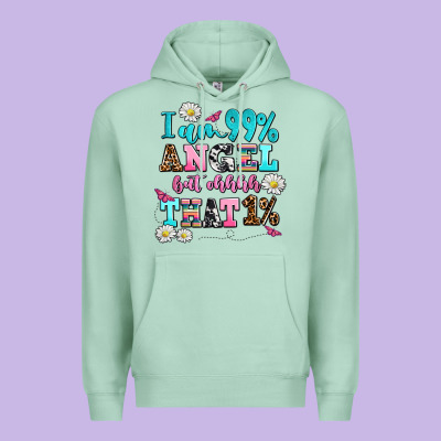 I Am  99 Angel But Ohh That Premium Hoodie Designed By Adodesignshop