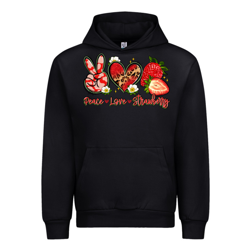 Peace Love Strawberry Urban Hoodie by Artiststas | Teevron