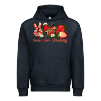 Navy peace love strawberry Urban Hoodie - Artiststas