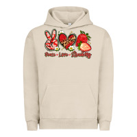 Pigment French Oak peace love strawberry Urban Hoodie - Artiststas