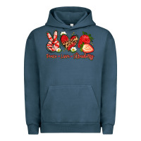 Pigment Midnight Navy peace love strawberry Urban Hoodie - Artiststas