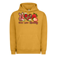 Pigment Peanut Butter peace love strawberry Urban Hoodie - Artiststas