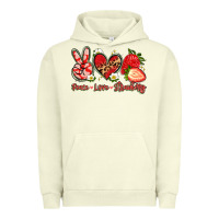 Pigment Pistachio peace love strawberry Urban Hoodie - Artiststas