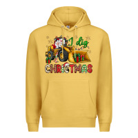 Antique Gold i dig Christmas bulldozer santa Premium Hoodie - JahusDesignShop